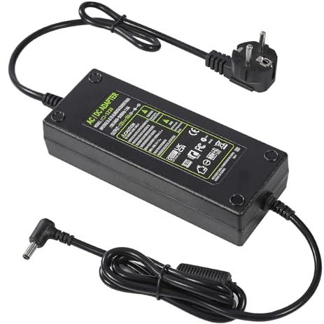 12V 10A Netzteil Adapter, AC 100V-240V bis DC 12V 10A 120W Spannungswandler LED Trafo Transformator Stromversorgung 5,5 mm x 2,5/2,1 mm Stecker für LED Streifen Module Licht CCTV Kameras 3D Drucker