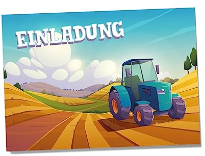 Partycards Einladungskarten Kindergeburtstag Mädchen und Junge, 12 Stück, Postkartenformat A6, Kinder Einladungskarten Geburtstag, Einladungskarten Kindergeburtstag Junge