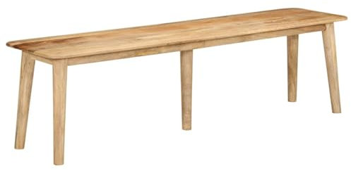 JUNZAI Bench 160x40x45 cm Solid Wood Mango,Metal Garden Bench,Cast Iron Garden Furniture,Outside Bench