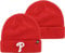 47 MLB Beanie-Mütze für Erwachsene, mit Bündchen und Bündchen, Team-Farbe, Einheitsgröße, Philadelphia Phillies Red, Einheitsgr��e