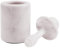 Radicaln Pot à miel en marbre avec couvercle à cuillère Blanc fait main pour la maison et la cuisine – Récipient à miel de table – Pot à miel