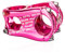 QmeNa MTB Vorbau MTB-Vorbau, 50 mm, hochfest, CNC, 0 Grad Anstieg, geschmiedete Aluminiumlegierung, 31,8 Lenker, Fahrrad, Lila, Grün, Bunt Vorbau Fahrrad (Color : Pink)