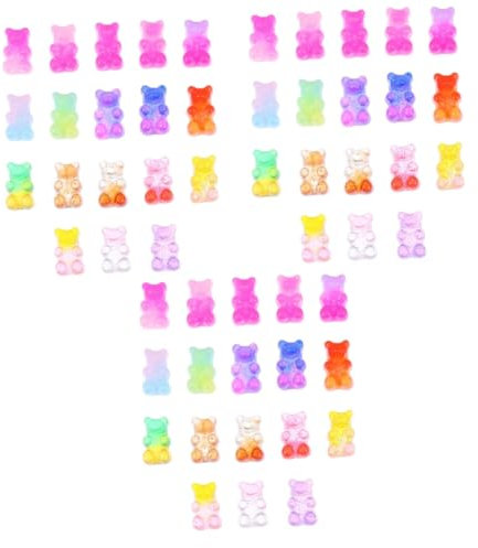 Operitacx 150 Stk Zubehör aus Bärenharz Armreif-Anhänger Mini-Sammelalbum Bettelarmband Halsketten Telefonverzierung Handyhülle-Ornament Miniatur Dekorationen Charm-Perlen Süssigkeit 3d