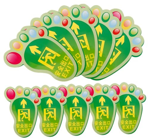 HOMSFOU 15 Paare Fußabdruckaufkleber Bodenmarkierungen Teppich-spot-marker Sicherheitsaufkleber Soziale Distanz Fußabdruck-ausgangsschild Kind Willkommen Indikator Pvc