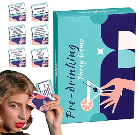 ulapithi Trinkspiel für Junggesellenabschied, Trinkspiel für Erwachsene für Partys,Trinkkarte 50 Stück - Fördern Sie Freundschaft mit lustigen Spielkartendecks