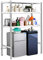 Genérico Estante de baño de Acero Inoxidable, Soporte Organizador Ajustable sobre el Fregadero para Cocina y Cuarto de Lavado, Estante de Almacenamiento para Lavadora