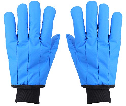 Gefrierschrank-Handschuhe, Kryogene Handschuhe, Schutzhandschuhe für Flüssigen Stickstoff, Niedrige Temperaturbeständigkeit, Arbeitshandschuhe, 32 Cm, Wasserdicht, für die