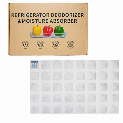 Aeribbon Refrigerator Deodorizer, Outperforms Baking Soda Fridge Deodorizer, Odor Eliminator for Fridge & Freezer, Refrigerator Air Freshener And Moisture Absorbers Pad (Single Pack)