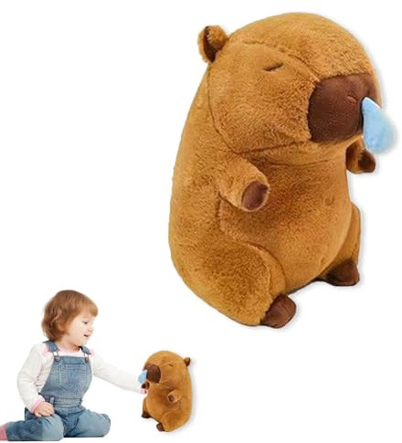 Xiujuers Capybara Peluche, Simulación Carpincho Juguetes, Peluche Capibara, Animal de Peluche de Capibara, Juguete De Peluche Capybara, Peluche de Carpincho, Capibara Peluche, Regalo para Niños (30CM)