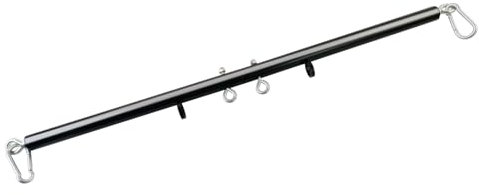 Black Adjustable Exercise Stainless Steel Spreader Bar, Yoga Training Fitness Gear, Workout Bar,Sports Gym Kit (Black Kit)