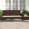 Xichuzi Gartenbank 3-Sitzer mit Kissen, Sitzbank Garten, Sitzbank Outdoor, Balkon Bank, Parkbank, Balkonbank, Braun Poly Rattan