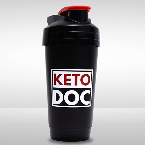 KETODOC Keto Shaker - Black Label - Proteinshaker - Smoothie Shaker - 700 ml Shaker - frei von BPA & DEHP