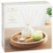 New 3pc Rustic Charm Reed Diffuser & Candle Set With Jasmine & Silk Fragrance, Round Wooden Tray And Candle Perfect For Any Room Home Decor Gift -A48