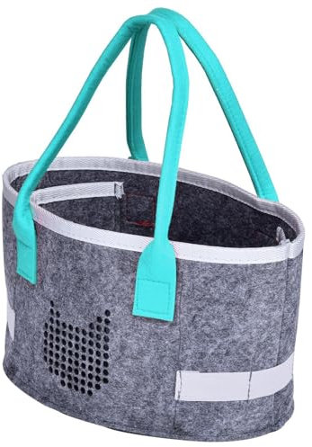 Frauentasche für Frauen, Filztasche mit Griffen - CONDERO des Gefühls, das Oval Case trägt - tragbarer Organisator für Audiospieler, Reisespielzeugbehälter für Kinder