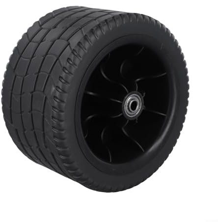 Gettimore 17,8 cm Schubkarrenrad Gartenwagen Räder Pannensicheres massives Rad für Klappwagen Sackkarren 360° drehbar für jedes Gelände Sand oder Gras