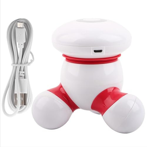 Mini USB Vibrationsmassagegerät für Rücken, Nacken, Arme & Beine – Tragbares elektrisches Handmassagegerät mit LED-Licht für sanfte Muskelentspannung zu Hause & unterwegs