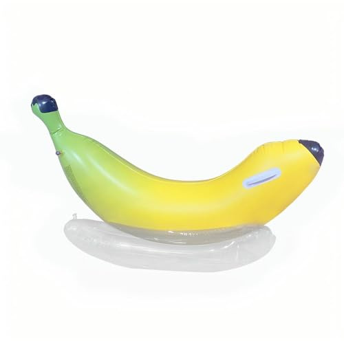 YCVAWEOD Erwachsene Banane aufblasbare Pool Float PVC Gelbes Spaß Wasserspielzeug zum Schwimmen entspannende Entspannung Langlebiger Schwimmer LWX