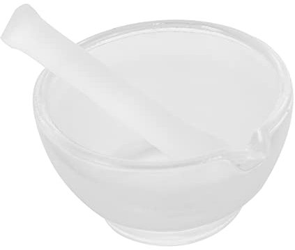 Cabilock 1 Set Glass Grind Bowl with Pestle and Grinding Rod Laboratory Chemistry Equipment for Crushing Spices Medicine and More for Kitchen and Pharmaceutical Use