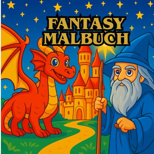 Fantasy Malbuch: Mein Ausmalbuch,: Entdecke die Magie – Ein XXL-Fantasy-Malbuch für Kinder, Teenager & Erwachsene