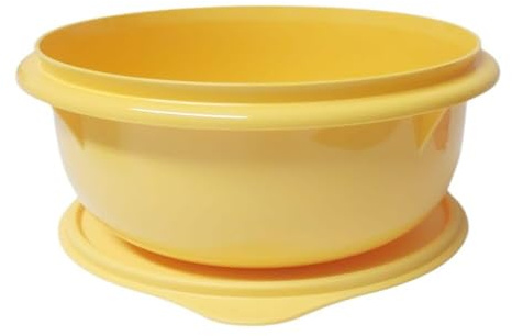 Tupperware Rührschüssel Maximilian Salat Schüssel mit Deckel Salatbar Hefeteig Rührschüssel Peng 1900ml 1,9 Liter gelb