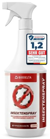 BIODELTA Universal Insektenspray 1l - Insekten bekämpfen | Schutz gegen Ameisen, Fliegen, Spinnen & Motten – Hochwirksam für Innen & Außen