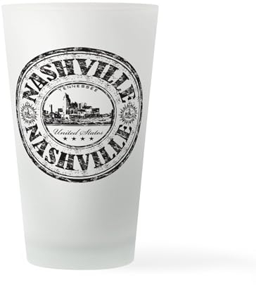 CafePress Nashville Stamp Pint Glass, 16 oz. Drinking Glass