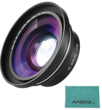 Andoer 30mm 37mm 0,39X Full HD Weitwinkel Makro Objektiv für Ordro Andoer Digitalen Videokamera Camcorder