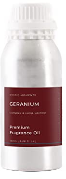 Mystic Moments | Geranium Fragrance Oil - 1Kg - Perfect for Soaps, Candles, Bath Bombs, Oil Burners, Diffusers and Skin & Hair Care Items