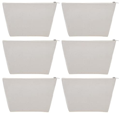 Aspire 6 Pièces Trousse de Maquillage en Coton Trousse de Rangement en Toile Trousse Personnalisabl, Trousse Maquillage Femme, Pochette Maîtresse 24 x 14 x 7.5cm