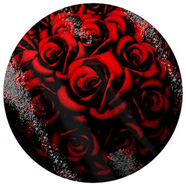 Red Roses Circular Glass Chopping Board 31 x 31cm