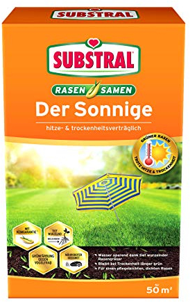 Substral Rasensamen Der Sonnige, Trockenrasen, Rasensamenmischung für sonnige und trockene Standorte, 1,125 kg, grün