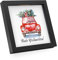 PHOTOLINI Bilderrahmen Spardose zum Befüllen 20x20 cm schwarz, Weihnachten Objektrahmen Geldgeschenke, 4 austauschbare Motive, Aufstellen & Aufhängen, DIY - perfekt zum Basteln und als Geschenk