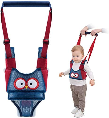 Felly Lauflernhilfe Gehhilfe für Baby, Atmungsaktiv Stehen Gehen Lernen Helfer Walker für Kinder, Kleinkind Fuß Assistent, Verstellbar mit Sicherheitsverschluss Walker Sicherheitsleinen (8-27 Monate)