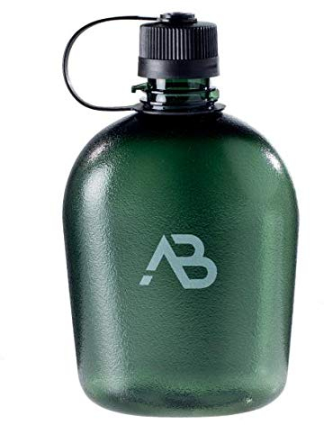 A.Blöchl Feldflasche US GEN II 1 Liter in tranparenten Design (21 x 12 x 6,5 cm/Oliv)