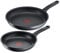 Tefal G12490 Titanium Fusion Pfannen-Set 24 cm und 28 cm (Titanium Excellence Antihaft-Versiegelung, Thermo-Spot, Hard Fusion Außenschicht, für alle Herdarten inkl. Induktion geeignet) Schwarz