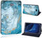 FINDING CASE Fit Samsung Galaxy Tab A A6 10.1 T580 T585 Tablet - Printed PU Flip Leather Smart Lightweight Shell Stand Cover Case for Tab A A6 10.1 T580 T585 (blue ocean marble)