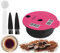 Kaffeefilter Tassimo Kapseln Wiederverwendbar Kaffeekapsel Nachfüllbar Kaffeepads (180ml, Rosa)