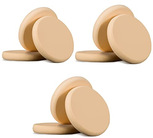 JinYu Oval Puff 9 Packs Skin Tone Foundation Sponge Professional Makeup Sponge Wet And Dry for Cosmetic Flawless Foundation, Sensitive and All Skin Types