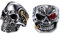 OIDEA Herren Ring Schädel Totenkopf: 2 Stück Herrenring Rot mit Skull Persönlichkeit aus Edelstahl Gotik Punk Rock Siegelring Geburtstag Geschenk für Männer Junge Vater Freund Größe 57