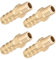 PATIKIL 4 Pezzi Tubo Tubatura Connettore Accoppiatore Metrico M8-1,25 Maschio Raccordo Ottone Flessibile ID 8mm Ottone Raccordo Connettore per Aria Acqua Olio Gas Carburante