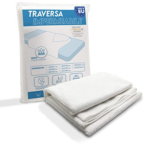 Matratzenschoner 100x180 cm aus Baumwolle, wasserdichte Matratzenauflage, Inkontinenzauflage für Baby und für Ältere Menschen, Umweltfreundlich Bettunterlage, Weich und Waschbar