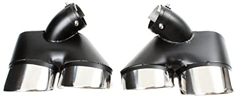 USDGIW Für Mercedes Für Benz W211 E240 E260 E280 Auto Heckdiffusor Endspitze Auspuffanlage 1 Paar Schwarz Schalldämpferspitze Autoteile