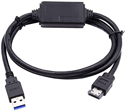 CY Cable para USB 3.0 a alimentación a través de eSATA DC5V USB 2.0 a HDD SSD ODD Disk eSATAp Converter
