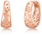 Kirschblüten-Huggie-Ohrringe Sterlingsilber Roségold durchbrochen Sakura breite Creolen Schmuck Geschenk Muttertag Geburtstag für Frauen und Mädchen