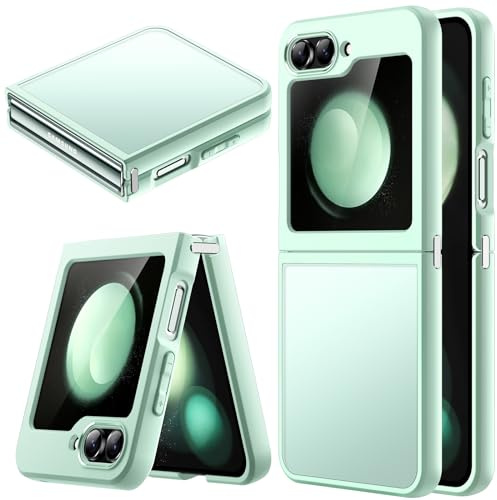 JETech Matte Hülle für Samsung Galaxy Z Flip 5, Minzgrün | Robuster Schutz, Matte Rückseite, Anti-Fingerabdruck, Stoßfestes Design