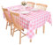 Kesfey Pink Gingham Tablecloths Polyester 55x108 Inch,Rectangular Checkered Tablecloth Waterproof and Wrinkle Resistant for Outdoor and Indoor Use, Plaid Tablecloths Wipe Clean