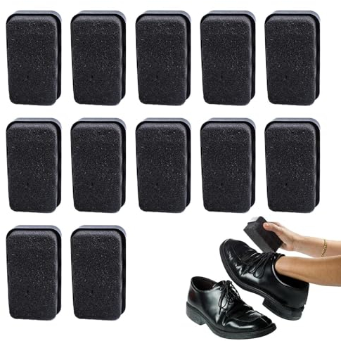 Éponge à Chaussures, 12 pièces Grande éponge à Brillance instantanée, éponge à Gomme Magique pour Le Nettoyage, éponge à polir Les Chaussures pour Chaussures en Cuir, Bottes, Sacs, KAPS Perfect Shine