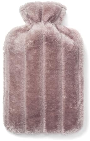 Brevian® 2 Litre Large Hot Water Bottle with Soft Luxury Faux Fur Cover UK (Blossom Pink, Regular)