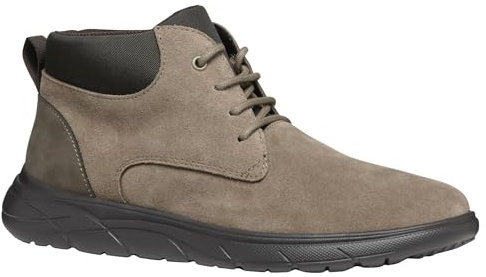 Geox U Portello B, Stivale alla Caviglia Uomo, Grigio Tortora, 44 EU