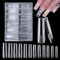 Gel Nail Tips, 240pcs Square False Nails for Gel Extensions & Acrylic Nails, 12 Full Cover Sizes, Clear Nails for Salon DIY Nail Art